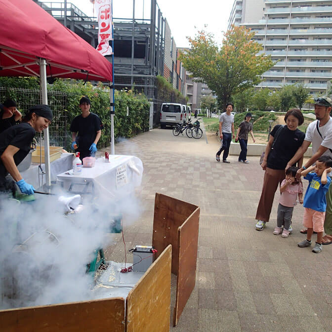 ポン菓子実演　どっか～ん画像